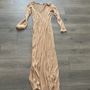NAKD Fashion Semi Sheer Tan Dress